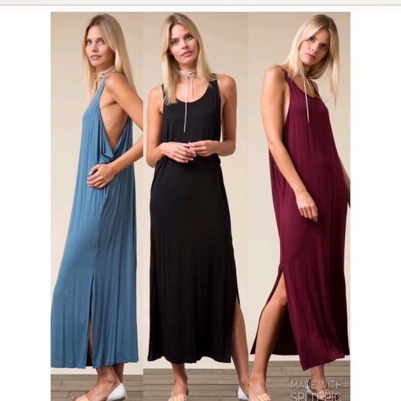 Last 1 New Chic Racerback Tank Dress wSide Slits - Picture 5 of 5